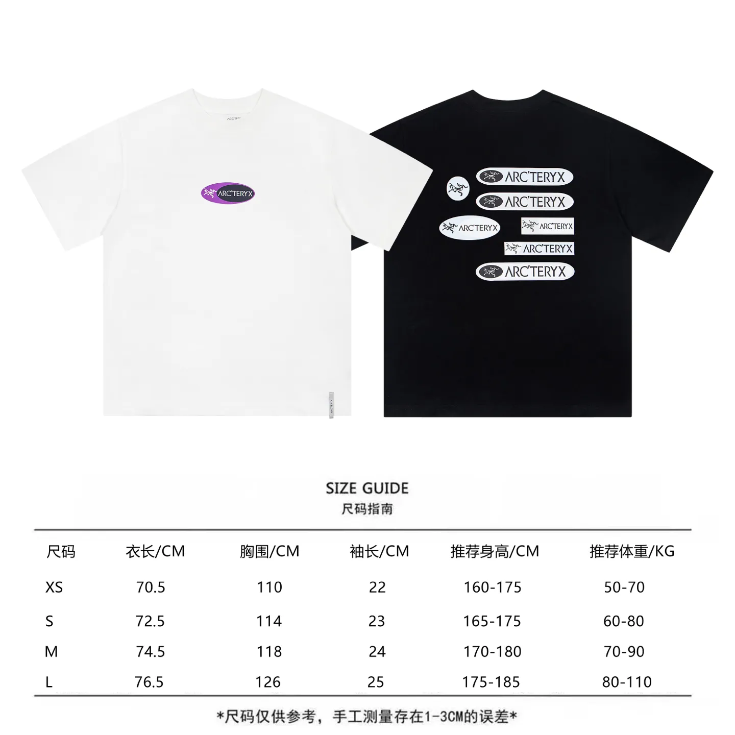 Arcteryx Cormac Series Logo LS T Same Style ✅ Size：XS S M L Black White
